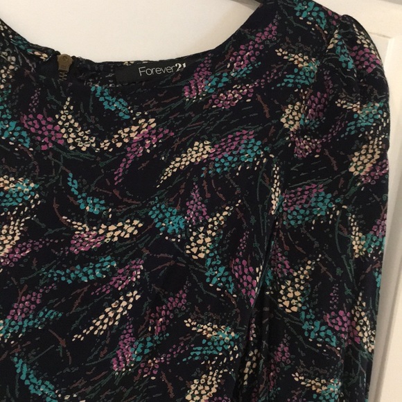 Multicolor Long Sleeve Mini Dress - Size L - Picture 2 of 4